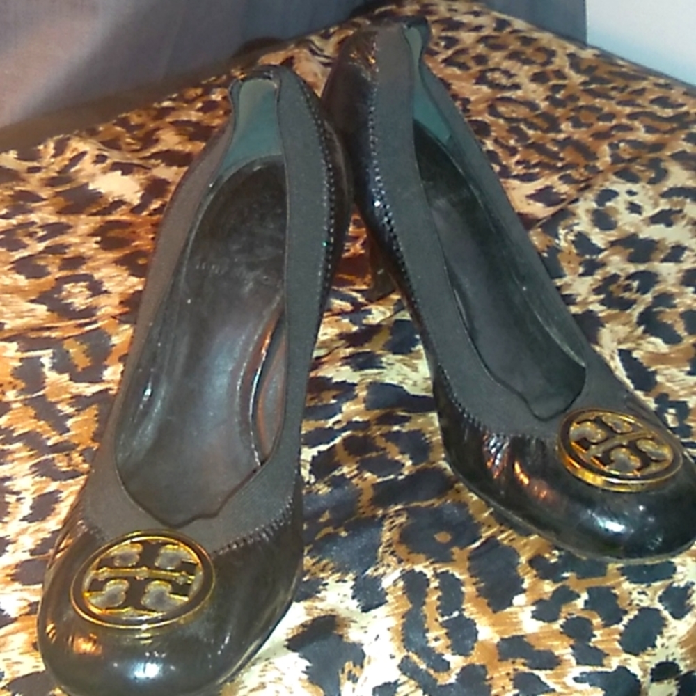 Vintage tory burch ballerinas w/ heels 36
